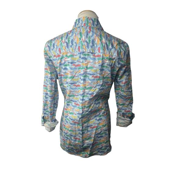 Giangi Napoli Womens Oxford Button Down Classic Cars 44 Collared - Picture 3 of 7